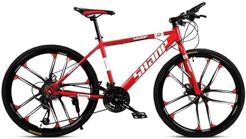 Mountainbike : Mountain Bike, Mountainbike Adult Mountainbike 26 Zoll Doppelscheibenbremse Einrad 30-Gang-Offroad-Speed-Fahrrad Männer und Frauen, D, 30-Gang