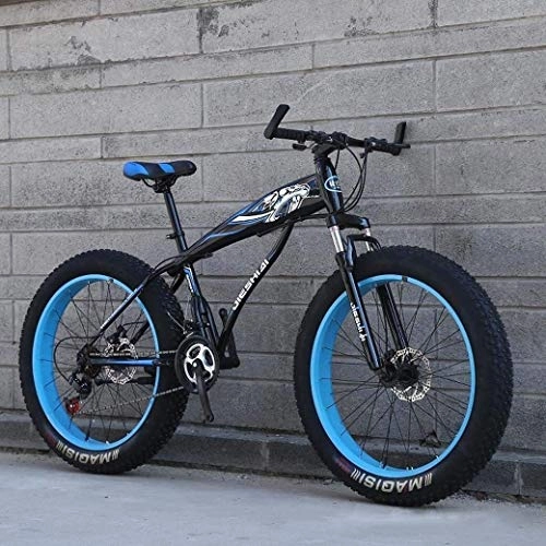 Mountainbike : Mountainbike, 24" / 26" Big Wheel Snowbike, 21-Gang-Doppelscheibenbremse, stark stoßdämpfender Federgabel, Außen Off-Road Beach Bike (Color : E, Size : 24 inch)