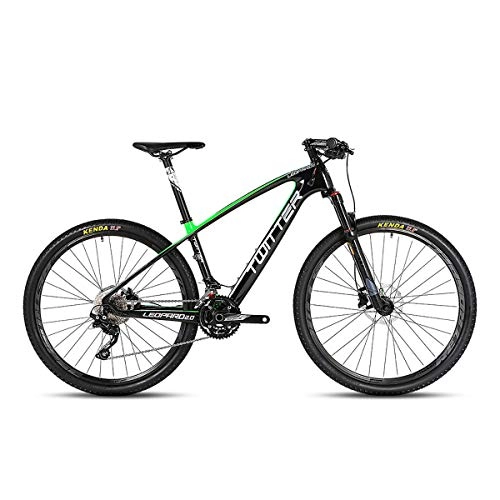 Mountainbike : Mountainbike 26 / 27, 5 Zoll SHIMANO M7000-22 Geschwindigkeiten für Erwachsene Off-Road-Bike-Radfahren mit Luftdruck-Stoßdämpfer und Vordergabel-Ölbremse, Carbonfahrräder für Herren, Green, 26*15.5