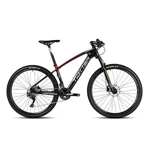 Mountainbike : Mountainbike 26 / 27, 5 Zoll SHIMANO M7000-22 Geschwindigkeiten für Erwachsene Off-Road-Bike-Radfahren mit Luftdruck-Stoßdämpfer und Vordergabel-Ölbremse, Carbonfahrräder für Herren, WineRed, 27.5*15.5