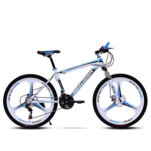 Mountainbike : Mountainbike 26 Zoll, 21 / 24 Geschwindigkeit mit Doppelscheibenbremse, Adult MTB aus Kohlenstoffstahl, Hardtail-Fahrrad mit verstellbarem Sitz (Color : D4, Size : 24 Speed)
