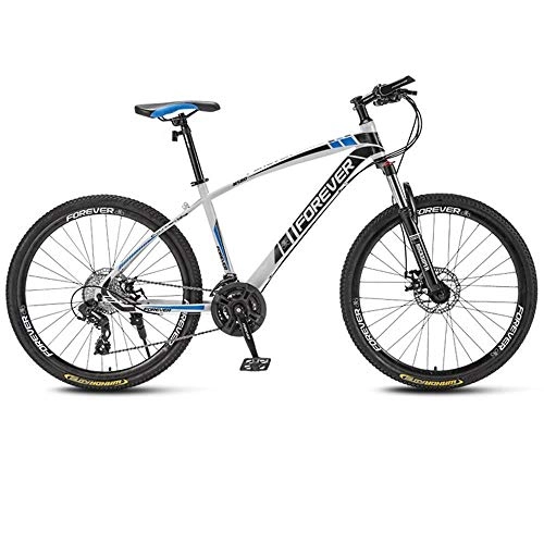 Mountainbike : Mountainbike Fahrrad Offroad-Rennen Rennrad Top mit variabler Geschwindigkeit und Speichenrad 26 Zoll 21 Geschwindigkeit-weiß Blau_26 Zoll 21 Geschwindigkeit