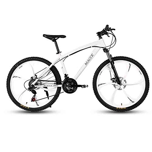 Mountainbike : Mountainbikes Rennräder Fahrraderwachsene Mountainbike MTB Straßen-Fahrräder for Männer und Frauen 26in Räder Adjustable Speed-Doppelscheibenbremse BMX-Räder (Color : White, Size : 21 Speed)