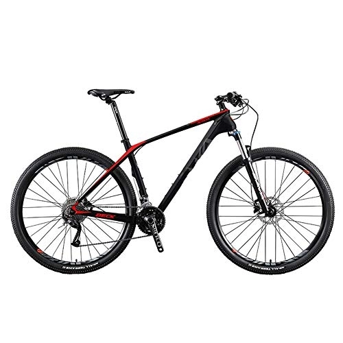 Mountainbike : MYRCLMY Carbon-Faser-Mountainbike, 26" / 27.5" / 29" Complete Hard Tail-Gebirgsfahrrad 27 Geschwindigkeit Suspension Stabil Vorderradgabel, 27.5 inches