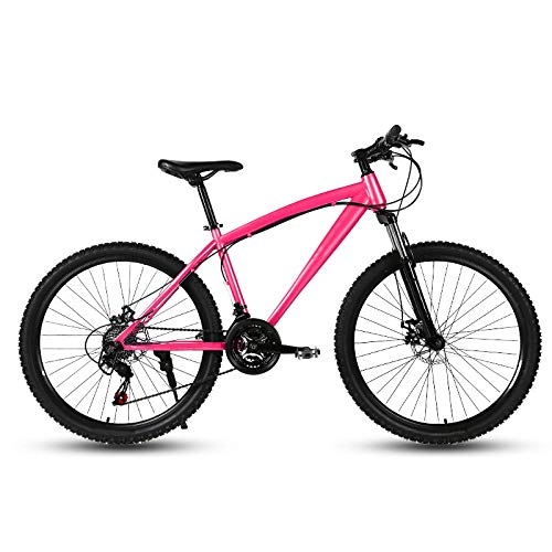 Mountainbike : ndegdgswg Pink Mountainbike, 26 Zoll 21 / 24 / 27 Geschwindigkeit Doppelscheibenbremse Student Einrad Fahrrad Mit Variabler Geschwindigkeit 26inches21speed Pinkspokewheel