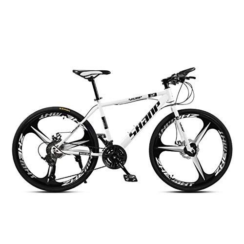 Mountainbike : NOVOKART Country Mountain Bike, 26 Zoll, Country Gearshift Fahrrad, Erwachsene MTB mit verstellbarem Sitz, Weiß, 3 Cutter, 24-stufige Schicht