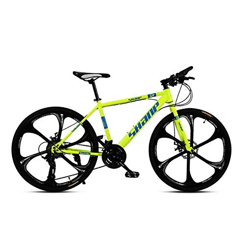 Mountainbike : Outdecker Fahrrad, High-Speed ​​Mountain Bike 21 Zoll, 30-Gang-Doppelscheibenbremse Fahrrad, für Off-Road, Berg, Erwachsene Reiten, Gelb