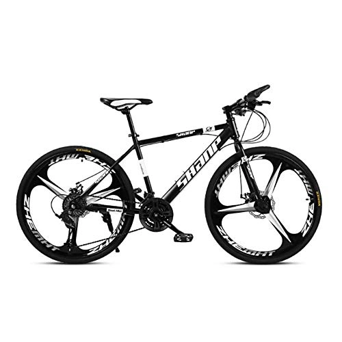 Mountainbike : Outdecker Fahrrad, High-Speed ​​Mountain Bike 26 Zoll, 24-Gang-Doppelscheibenbremse Fahrrad, für Off-Road, Berg, Erwachsene Reiten, Schwarz