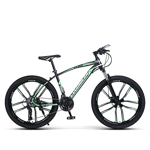 Mountainbike : PBTRM 24 / 26 Zoll Mountainbike Für ​Erwachsene, 21 / 24 / 27-Gang Vollgefederte Bikes, Doppelscheibenbremse, Doppelten Stoßdämpfung Kohlefaser Rahmen Geeignet Für Herren Damenräder, 26" b, 21 Speed