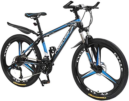 Mountainbike : Pendler Stadt Rennrad, Mountain Bike 24 / 26 Zoll-Räder, 21 / 24 / 27 / 30 Geschwindigkeit High Carbon Stahl Outroad Fahrräder, Vorderachsfederung, Doppelscheibenbremse-Gebirgsfahrrad mit verstellbarem Sitz ,