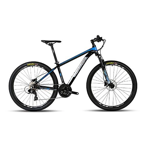 Mountainbike : PXQ Erwachsene Mountainbike 26 / 27, 5 Zoll Shimano M310-24Speeds Off-Road-Fahrräder mit Stoßdämpfer und hydraulischer Scheibenbremse, ultraleichtes Aluminiumlegierungsfahrrad, Blue, 26"*15.5"