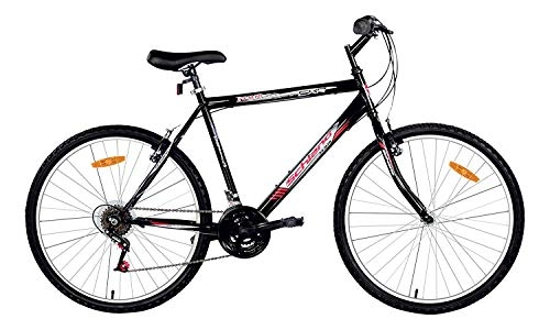 Mountainbike : SHANZ 24' Zoll Mountain Bike Hardtail Jungen MTB Schiano CXR Schaltung 18-Gang, Farben:schwarz-rot