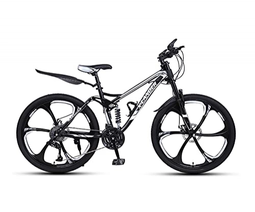 Mountainbike : Tbagem-Yjr 24 In Carbon Stahl Fahrrad Mountainbike 21 / 24 / 27 / 30 Geschwindigkeit Doppelscheibenbremse Klapp Mountainbike 6-Speichen Fahrrad Für Erwachsene Farbe: A-C (Color : C, Size : 21speed)