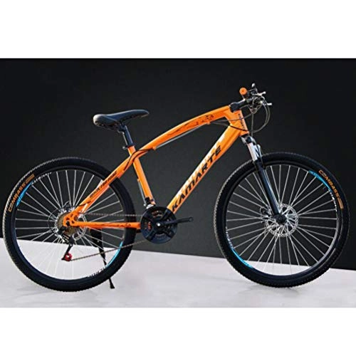 Mountainbike : Tbagem-Yjr 24 Zoll Mit Variabler Geschwindigkeit Doppelscheibenbremse Hardtail Mountain Bikes, Pendler Stadt Hardtail Fahrrad (Color : Orange, Size : 24 Speed)