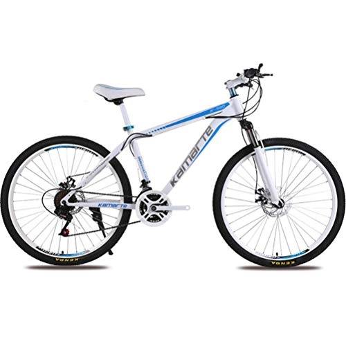 Mountainbike : Tbagem-Yjr 24-Zoll-Mountainbike for Erwachsene - Pendler Stadt Mit Variabler Geschwindigkeit Hardtail Fahrrad Radfahren (Color : White Blue, Size : 24 Speed)