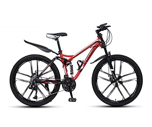 Mountainbike : Tbagem-Yjr 26-Zoll-Klapp-Mountainbike-MTB, 21 / 24 / 27 / 30 Speed-Klapprad 10 Messerräder Doppelscheiben-Bremsfahrwerk Klappbares City-Fahrrad (Color : B, Size : 30speed)