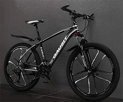 Mountainbike : Tbagem-Yjr 26-Zoll-Mountainbike for Erwachsene, Reiten Doppelaufhebung Dämpfung Mens MTB Rennrad (Color : Black White, Size : 30 Speed)