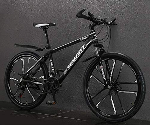 Mountainbike : Tbagem-Yjr 26-Zoll-Rad-Aluminiumlegierung-Gebirgsfahrrad, Doppelaufhebung Stadt Straenfahrrad (Color : Black White, Size : 27 Speed)