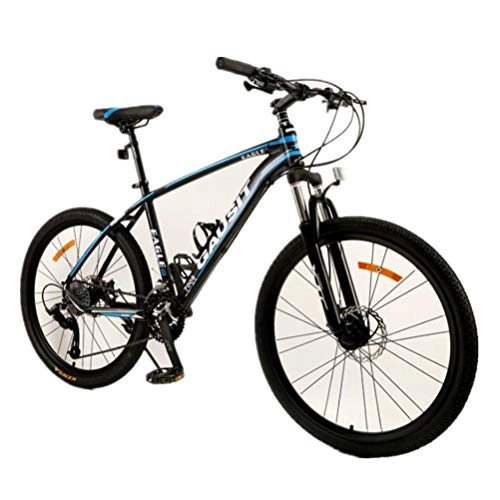 Mountainbike : Tbagem-Yjr 26-Zoll-Rad Mountain Bike, Doppelscheibenbremsen Stadtstraße Fahrrad for Erwachsene Herren (Color : Black Blue, Size : 24 Speed)