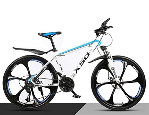 Mountainbike : Tbagem-Yjr 26-Zoll-Stadtstraße Fahrrad Mountainbike for Erwachsene, Pendler Stadt Hardtail Bike (Color : White Blue, Size : 27 Speed)