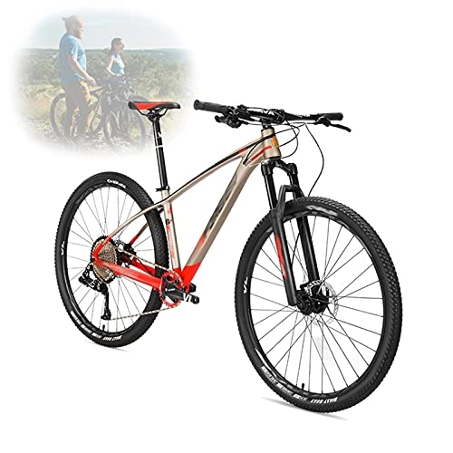 Mountainbike : Tbagem-Yjr 29"Wheel Mountainbike Für Erwachsene MTB-Vollfederräder Aus Aluminiumlegierung 13-Gang-Offroad-Fahrrad Speichenrad Rot