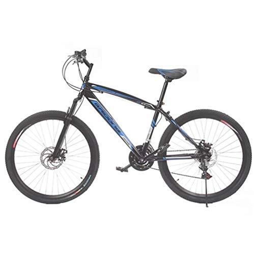 Mountainbike : Tbagem-Yjr City Mountainbike 24 Zoll 21 Geschwindigkeit Doppelscheibenbremse Geschwindigkeit Rennrad Sport Freizeit (Color : Black Blue)
