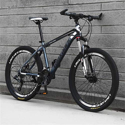 Mountainbike : Tbagem-Yjr Dual Suspension Mountain Bikes, 26-Zoll-High-Carbon Stahl-Stadt Weg Von Der Straße Fahrrad (Color : Black ash, Size : 30 Speed)
