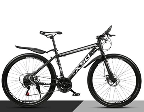 Mountainbike : Tbagem-Yjr High Carbon Steel Mountainbike, 26-Zoll-Rad Unisex Fahrrad Stadt Hardtail Bike (Color : Black Blue, Size : 21 Speed)