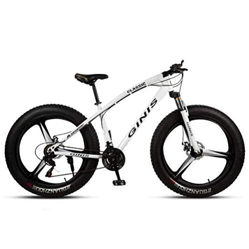 Mountainbike : Tbagem-Yjr Mountain Bike 26 Zoll Stahlrahmen - Doppelscheibenbremse-Gebirgsfahrrad Sport Und Freizeit for Erwachsene (Color : White, Size : 30 Speed)