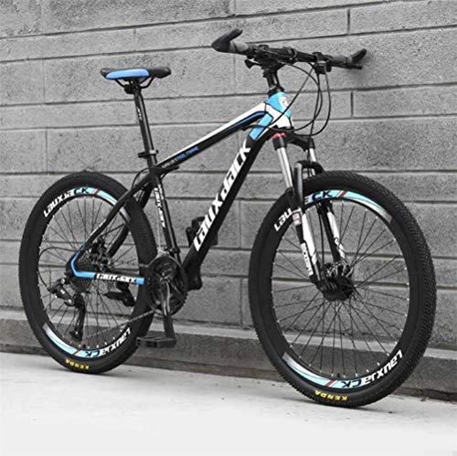 Mountainbike : Tbagem-Yjr Mountainbike, 26-Zoll-Doppelaufhebung Sport Freizeit Stadt Straßenfahrrad (Color : Black Blue, Size : 30 Speed)