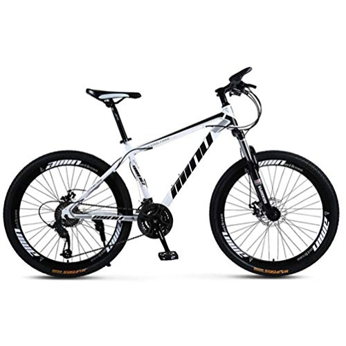 Mountainbike : Tbagem-Yjr Mountainbike, Doppelaufhebung Mountain Bike 26 Zoll Räder Fahrrad for Erwachsene Jungen (Color : White Black, Size : 27 Speed)