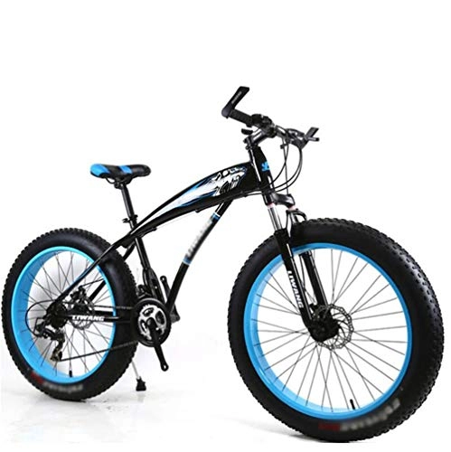 Mountainbike : Tbagem-Yjr Mountainbike, Off-Road-Radfahren Aluminiumlegierung 24 Zoll Räder Rennrad Sport Unisex (Color : Black Blue, Size : 7 Speed)
