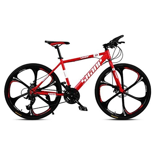 Mountainbike : Tbagem-Yjr Mountainbikes Mit 6 Schneidrädern, 26 Zoll MTB-Scheibenbremsen Mit Variabler Geschwindigkeit (Color : Red, Size : 21 Speed)