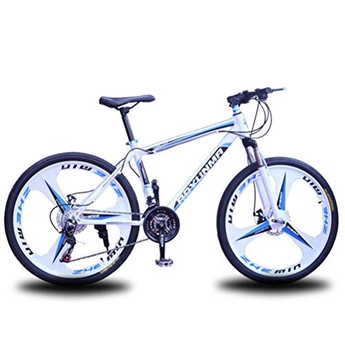 Mountainbike : Tbagem-Yjr Mountainbikes, Variable Geschwindigkeit City Road Fahrrad Sport Freizeit Unisex Erwachsener (Color : Blue and White, Size : 27 Speed)