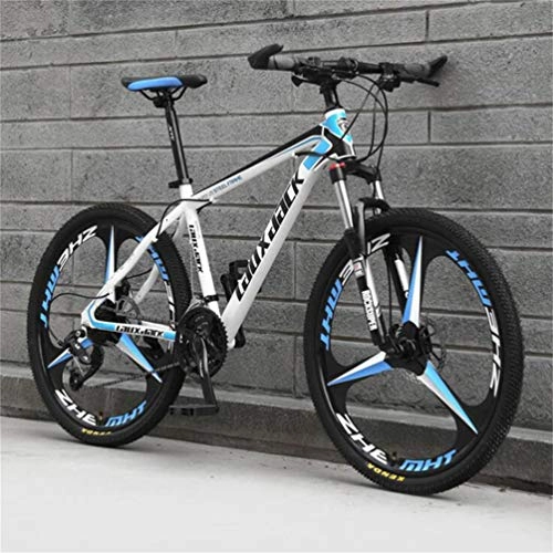 Mountainbike : Tbagem-Yjr Off-Road Mit Variabler Geschwindigkeit Gebirgsfahrrad, 26 Zoll REIT Dämpfung Mountainbike (Color : White Blue, Size : 27 Speed)