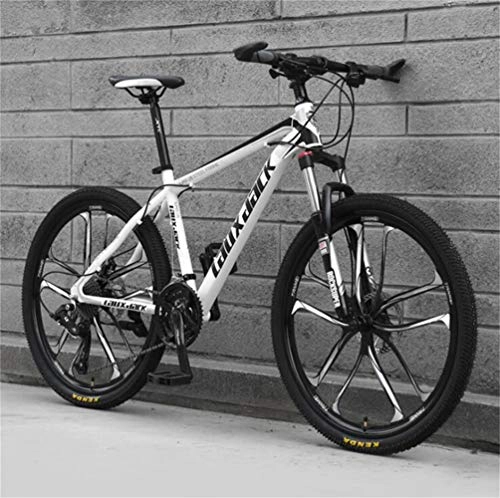Mountainbike : Tbagem-Yjr Reiten Dämpfung Mountainbike, 26-Zoll-Stadtstraße Fahrrad for Erwachsene Sport Und Freizeit (Color : White Black, Size : 30 Speed)