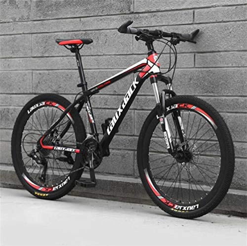 Mountainbike : Tbagem-Yjr Sport Und Freizeit Mountainbikes, 26-Zoll-Rad-Doppelaufhebung Jungen Fahrrad (Color : Black red, Size : 24 Speed)