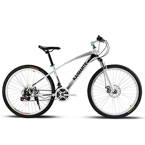 Mountainbike : Tbagem-Yjr Unisex Pendler Stadt Hardtail Bike 24 Zoll-Rad Stadt Straßenfahrrad Mens MTB (Color : White, Size : 24 Speed)