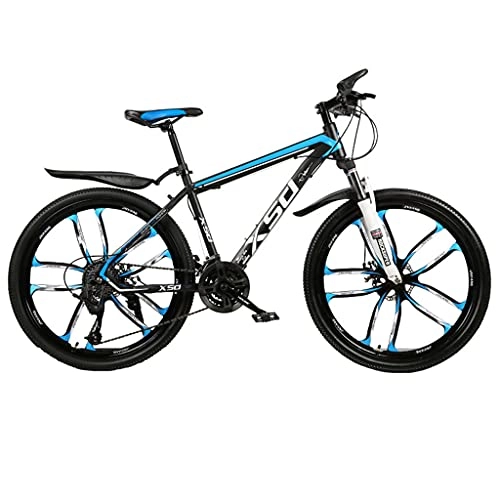 Mountainbike : Top-Konfiguration Mountainbike-Fahrrad mit zehn Klingen (24 / 26 Zoll 21 / 24 / 27 / 30 Geschwindigkeit weiß und blau; schwarz und weiß; schwarz und rot; schwarz und blau) Multi-Speed- und Multi-Color-Optio