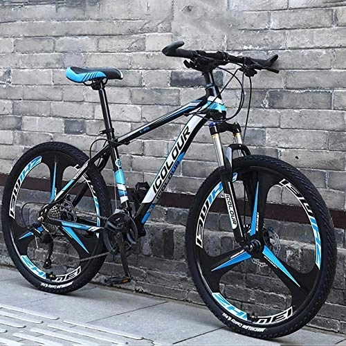 Mountainbike : TOPYL Erwachsene Mountainbike, Hardtail Fahrrad Mit Front-aufhängung, 26 Zoll 30 Geschwindigkeit Aluminium Leicht Mountainbike Schwarz Und Blau 26", 30-Gang