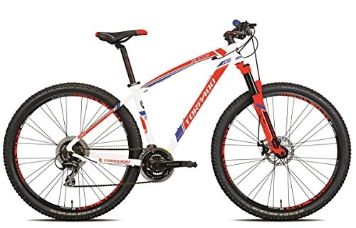 Mountainbike : TORPADO &apos Fahrrad MTB Mercury 29 "Alu 3 x 7 V Disco Gr. 40 weiß / rot (MTB) abgeschrieben / Bicycle MTB Mercury 29 Alu 3 x 7s Disc Size 40 White / Red (MTB Front Suspension)