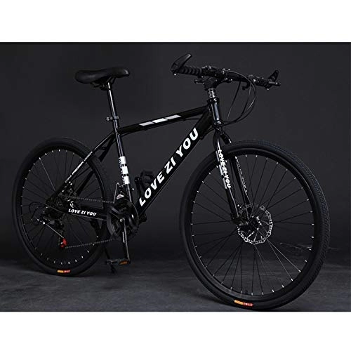 Mountainbike : TRGCJGH Adult Mountainbike Carbon Steel Mountainbike 21-Gang-Fahrrad Vollfederung MTB-Getriebe Doppelscheibenbremsen Mountainbike, C-26inch27speed