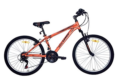 Mountainbike : Umit Fahrrad, 24 Zoll, XR-240, Orange, ab 9 Jahren, mit Shimano Gangschaltung und Federung vorne, Unisex Kinder