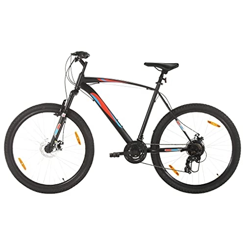 Mountainbike : vidaXL Mountainbike 21 Gang 29 Zoll Rad mit Shimano-Kettenwechsler Scheibenbremsen Schnellspann-Sattelstützenklemme Fahrrad Sportfahrrad 53cm Rahmen Schwarz