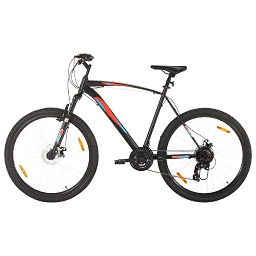 Mountainbike : vidaXL Mountainbike 21 Gang 29 Zoll Rad mit Shimano-Kettenwechsler Scheibenbremsen Schnellspann-Sattelstützenklemme Fahrrad Sportfahrrad 58cm Rahmen Schwarz