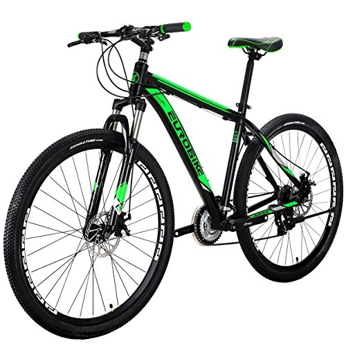 Mountainbike : X9 Bike 29-Zoll-Räder, leicht, 21 Gänge, Mountainbikes, Fahrräder, starker Rahmen aus Aluminiumlegierung mit Scheibenbremse (grün)