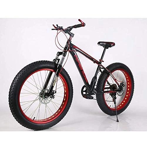 Mountainbike : XIAOFEI Hochwertiges Fahrrad 21-Gang-Mountainbike 26 Zoll 4, 0 Fettreifen Snowbike Doppelscheibe Stoßdämpfendes Fahrrad, A7