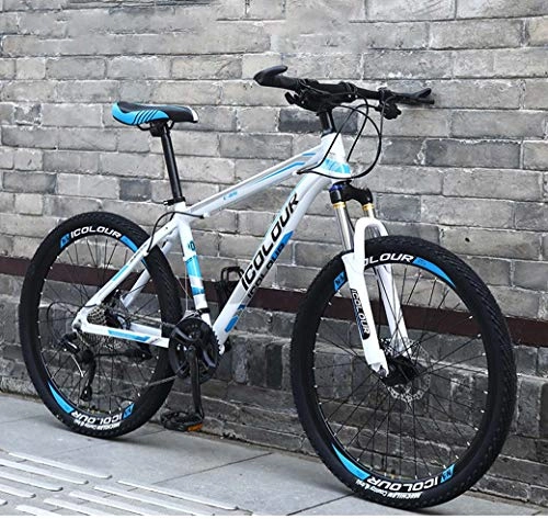 Mountainbike : XWLCR 26" 24-Gang Mountainbike für Erwachsene, Leichtes Aluminium Full Suspension Rahmen, Federgabel, Scheibenbremse, A1, 27Speed