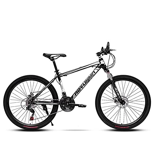 Mountainbike : Y DWAYNE 26"Mountainbikes, 21 / 24 Geschwindigkeit mit Doppelscheibenbremse, Adult MTB aus Kohlenstoffstahl, Hardtail-Fahrrad mit verstellbarem Sitz