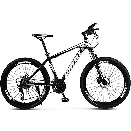 Mountainbike : YGTMV Mountainbike für Erwachsene, 40 Messer, Hartstahl, Stoßdämpfung, Outdoor-Fahrräder, 21 / 24 / 27 / 30 Gänge, Scheibenbremsen, Fat Bike, 26 Zoll, Studenten-Fahrrad, schwarz, 24 Gänge.